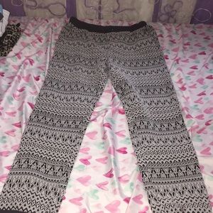 Black and white joggers